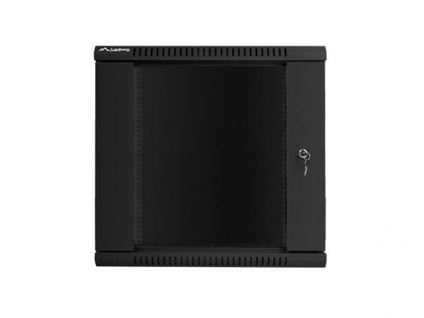 Lanberg Szafa instalacyjna wisząca 19 cali 12U 600X600mm czarna (drzwi szklane)