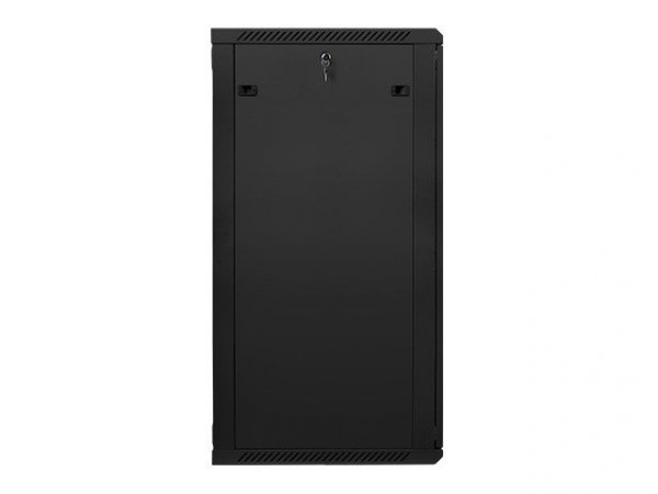 Lanberg Szafa instalacyjna wisząca 19 cali 27U 600X600mm czarna (drzwi szklane)