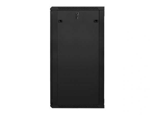 Lanberg Szafa instalacyjna wisząca 19 cali 27U 600X600mm czarna (drzwi szklane)