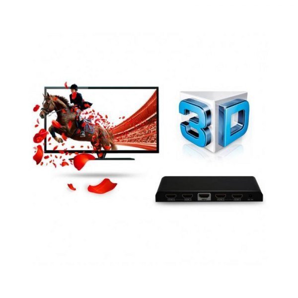 Techly Rozdzielacz-splitter AV HDMI 2.0 1/4 Ultra HD 4Kx2K 3D