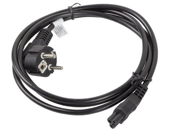 Lanberg Kabel zasilający Laptop (MIKI) IEC 7/7 - IEC 320 C5 1.8M VDE czarny