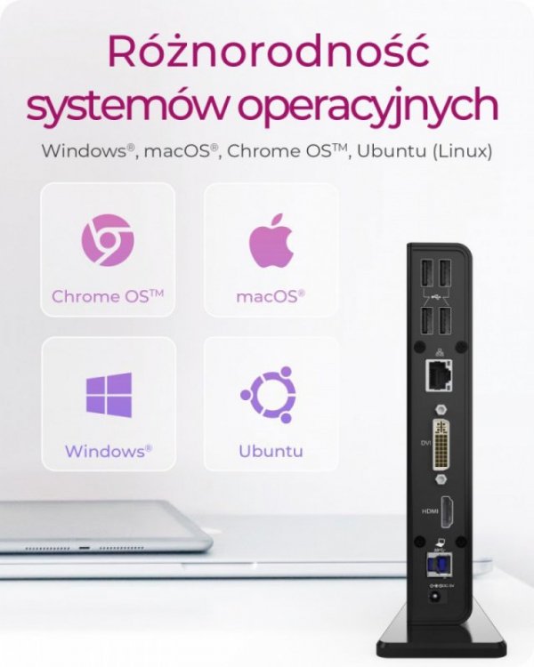 IcyBox IB-DK2241AC USB,HDMI,LAN,DVI-I,Mic