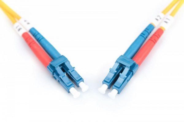 Digitus Patchcord FO Singlemode 09/125 OS2 LC-LC duplex 5m Żółty