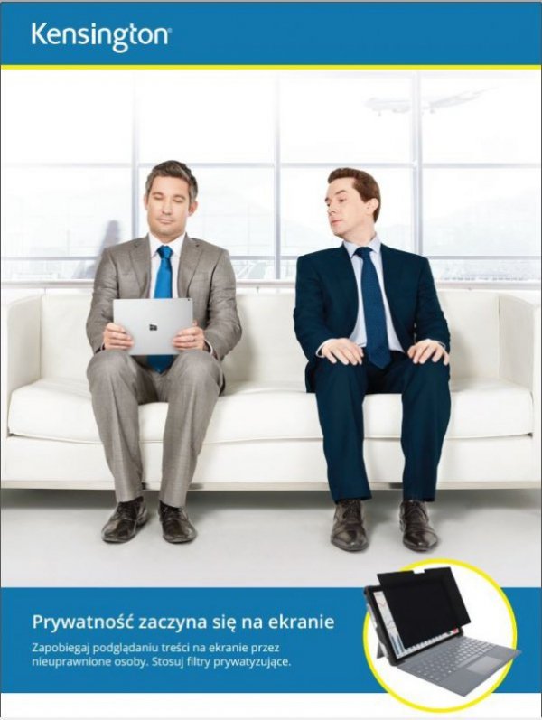 Kensington Filtr prywatyzujący 2-stronny, zdejmowany, do monitora 15.6 cala 16:9