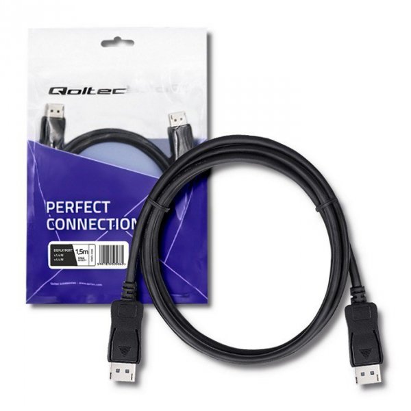 Qoltec Kabel DisplayPort v1.4 Męski - DisplayPort v1.4 Męski 1.5m
