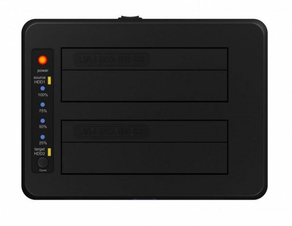 IcyBox Stacja dokująca/klonująca IB-1232CL-U3 2x2,5" lub 3,5"  SATA HDD, UASP & SATA III ( 6GBits/s )