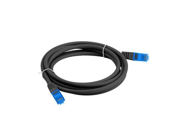 Lanberg Patchcord kat.6a S/FTP CCA 5.0m Czarny