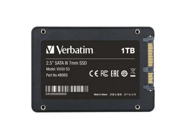 Verbatim Dysk SSD wewnętrzny 1TB SATA III Czarny