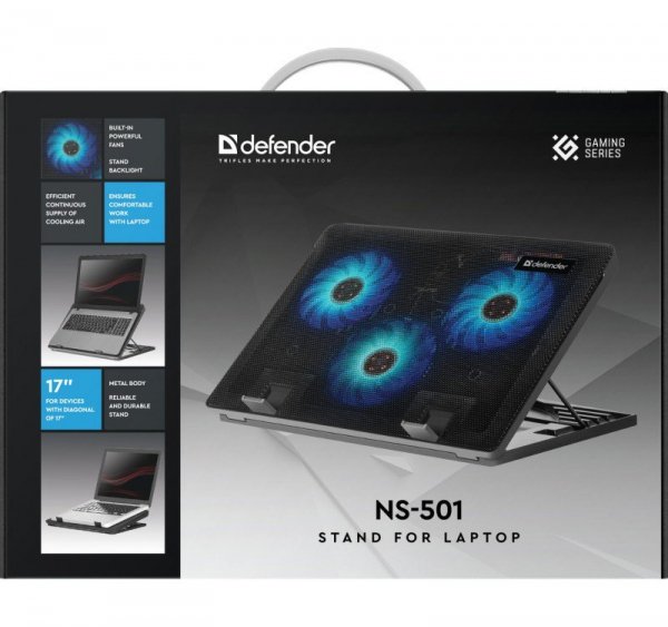 Defender Podstawka chłodząca pod laptopa NS-501 metalowa 15.6&quot;-17&quot;