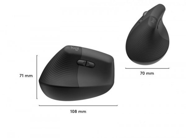 Logitech Mysz Lift Grafit dla leworęcznych 910-006474