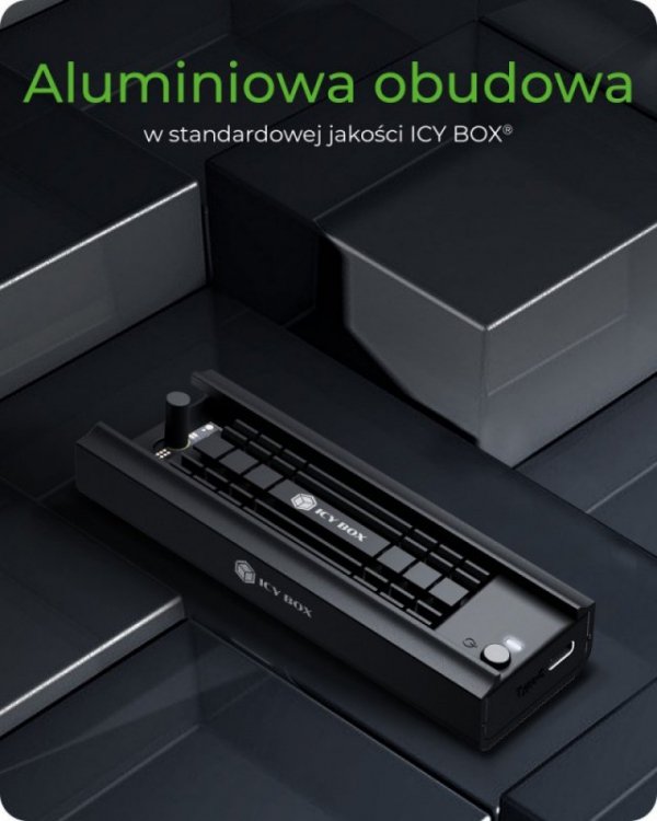 IcyBox Stacja dokująca IB-180MC-C31 M.2 NVMe&SATA Docking, USB 3.2 (Gen2) Type-C, Aluminium