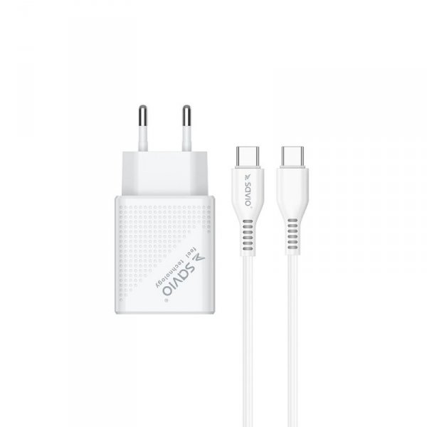 Savio Ładowarka sieciowa USB Quick Charge Power Delivery 3.0 18W +1m kabel USB typ C, LA-05 C