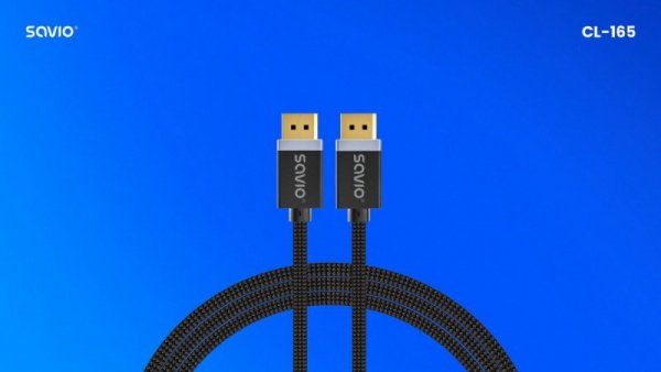 Savio Kabel DisplayPort (M) v1.4, 1m, CL-165