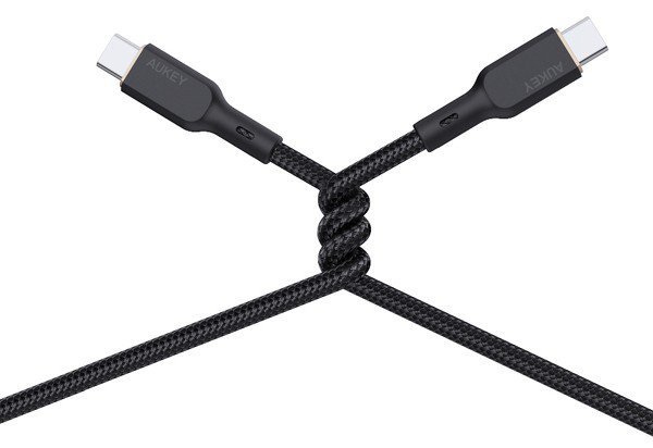 AUKEY CB-KCC102 kabel USB-C - USB-C 1.8m 100W PD 5A 20V kevlar + nylonowy oplot