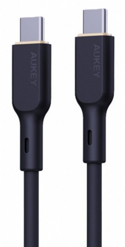 AUKEY CB-SCC101 kabel USB-C - USB-C 1m 100W PD 5A 20V silikonowy czarny