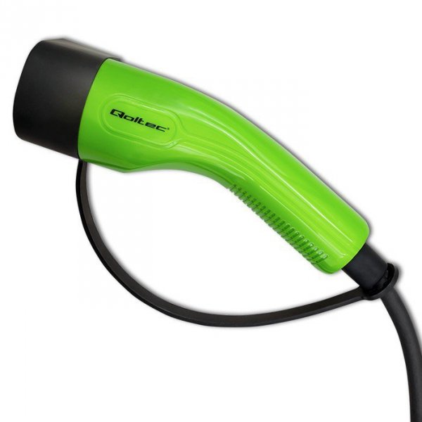 Qoltec Mobilna ładowarka do samochodu elektrycznego EV z regulacją 2w1  Typ2 | 11kW | CEE 5 PIN | LCD | 3 fazy | Przenona | Wal