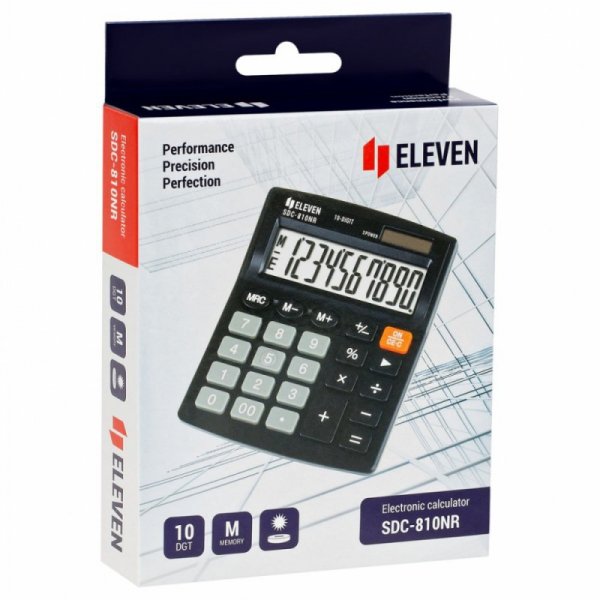 ELEVEN Kalkulator biurowy SDC810NR czarny