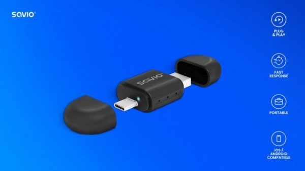 Savio Adapter bezprzewodowy CarPlay & Android Auto TR-17