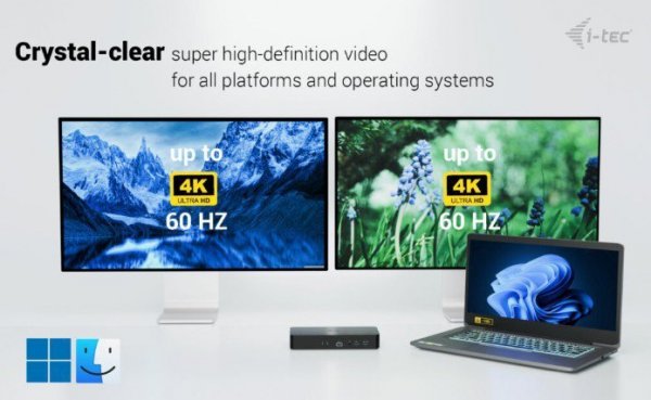 i-tec Stacja dokująca Universal Intelligent Dual Display Docking Station Power  Delivery 100W