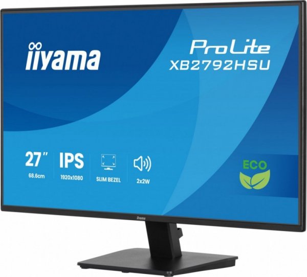 IIYAMA Monitor 27 cali X2792HSU-B1 IPS,FHD,HDMI,DP,120Hz,350cd,4ms,         cienkie ramki, 1500:1, ErP B, USB HUBx2