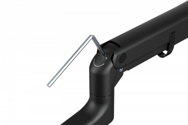 Digitus Ramię biurkowe pojedyncze z zaciskiem i sprężyną gazową 1x LCD max. 57" 27kg, VESA: 75x75, 100x100, czarne