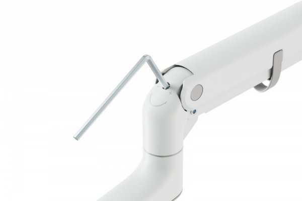 Digitus Ramię biurkowe pojedyncze z zaciskiem i sprężyną gazową 1x LCD max. 57" 27kg, VESA: 75x75, 100x100, białe