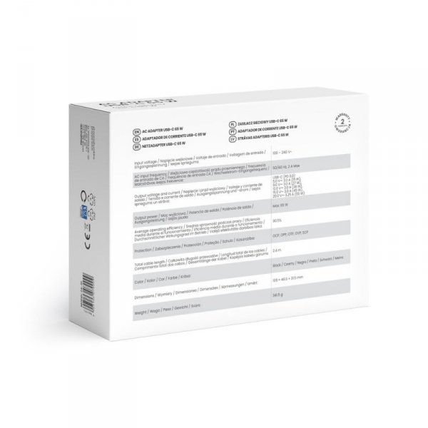 Savio Zasilacz sieciowy USB-C 65W ZA-01
