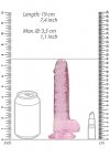 7 / 18 cm Realistic Dildo With Balls - Pink