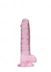 7 / 18 cm Realistic Dildo With Balls - Pink