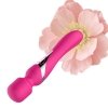 Stymulator-Silicone Dual Massager Pulsator USB 7+7 Function Red