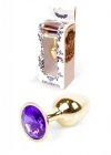 Plug-Jawellery Gold PLUG- Purple