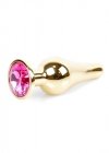 Plug-Jawellery Gold BUTT PLUG- Pink