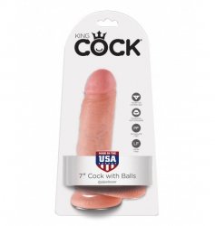 King Cock 7 Cock with Balls Flesh