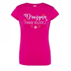 Różowa koszulka damska Drużyna Panny Mlodej S