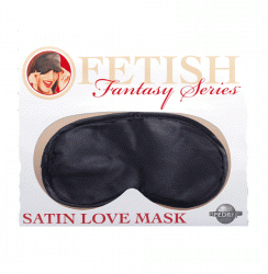 Maska-FF SATIN LOVE MASK - BLACK