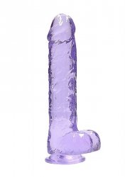 9 / 23 cm Realistic Dildo With Balls - Purple