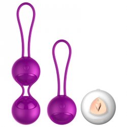 Kulki-Vibrating Silicone Kegel Balls Set USB 10 Function / Remote control