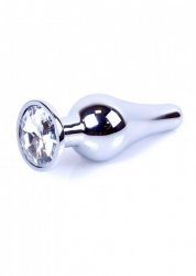 Plug-Jawellery Silver BUTT PLUG- Clear