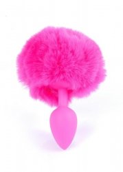 Plug-Jawellery Silikon PLUG - Bunny Tail - Pink