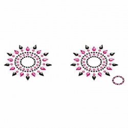 Biżuteria na piersi - Petits Joujoux Gloria Black & Pink Czarna z Różem