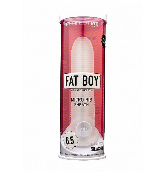 Fat Boy Micro Ribbed Sheath Clear 6,5&quot;