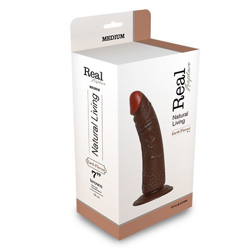 Dildo-REALISTIC DILDO REAL RAPTURE BROWN 7&quot;&quot;&quot;&quot;&quot;&quot;&quot;&quot;