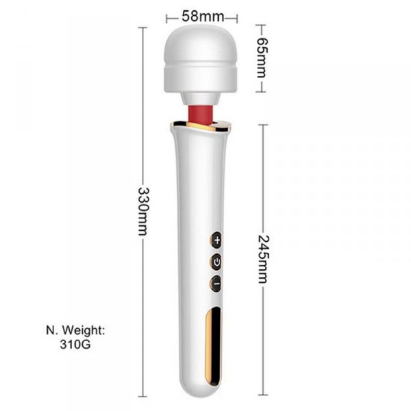 Stymulator-Massager Super Powerful USB White 10 Function