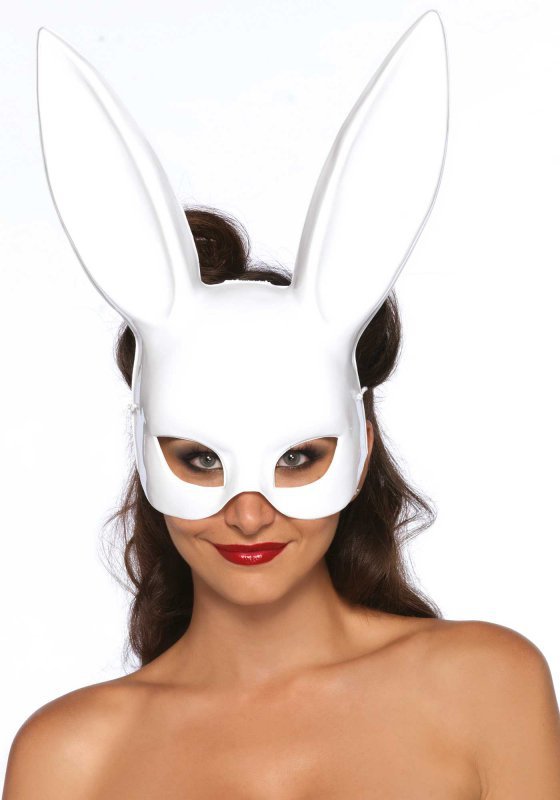 Maska-MASQUERADE RABBIT MASK WHITE