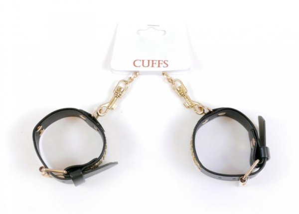 Fetish Boss Series Handcuffs with cristals 3 cm Gold