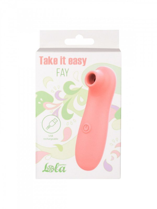 Stymulator-Take It Easy Fay Peach Rechargeable Vacuum Wave
