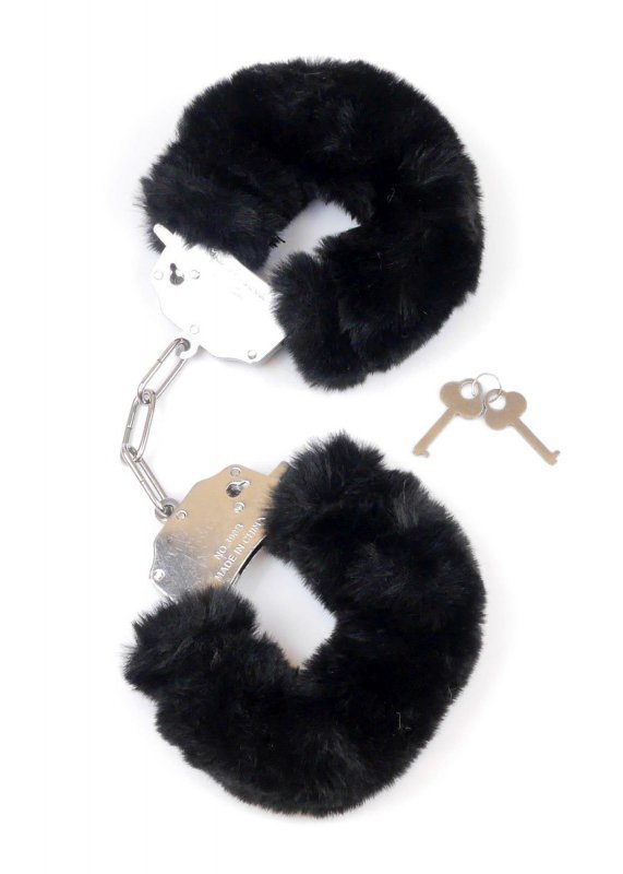 Kajdanki Fetish Boss Series- Furry Cuffs Black