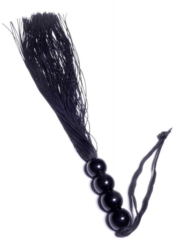 Silicone Whip Black 14&quot; - Fetish Boss Series