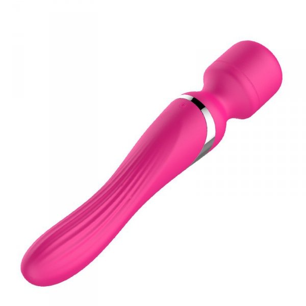 Stymulator-Silicone Dual Massager Pulsator USB 7+7 Function Red