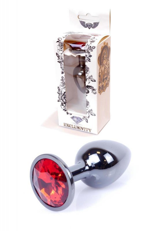 Plug-Jawellery Dark Silver PLUG- Red